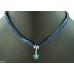 Flower (blue) with silk bracelet/necklace 